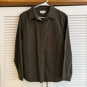 Bridge & Burn Women’s Gene Dark Olive Dobby Button-Down Shirt